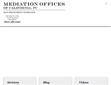 Tablet Screenshot of mediationoffices.net
